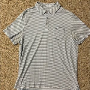 Vineyard Vines - Collared Shirt. 
Size - Large. 
Color - Blue & White